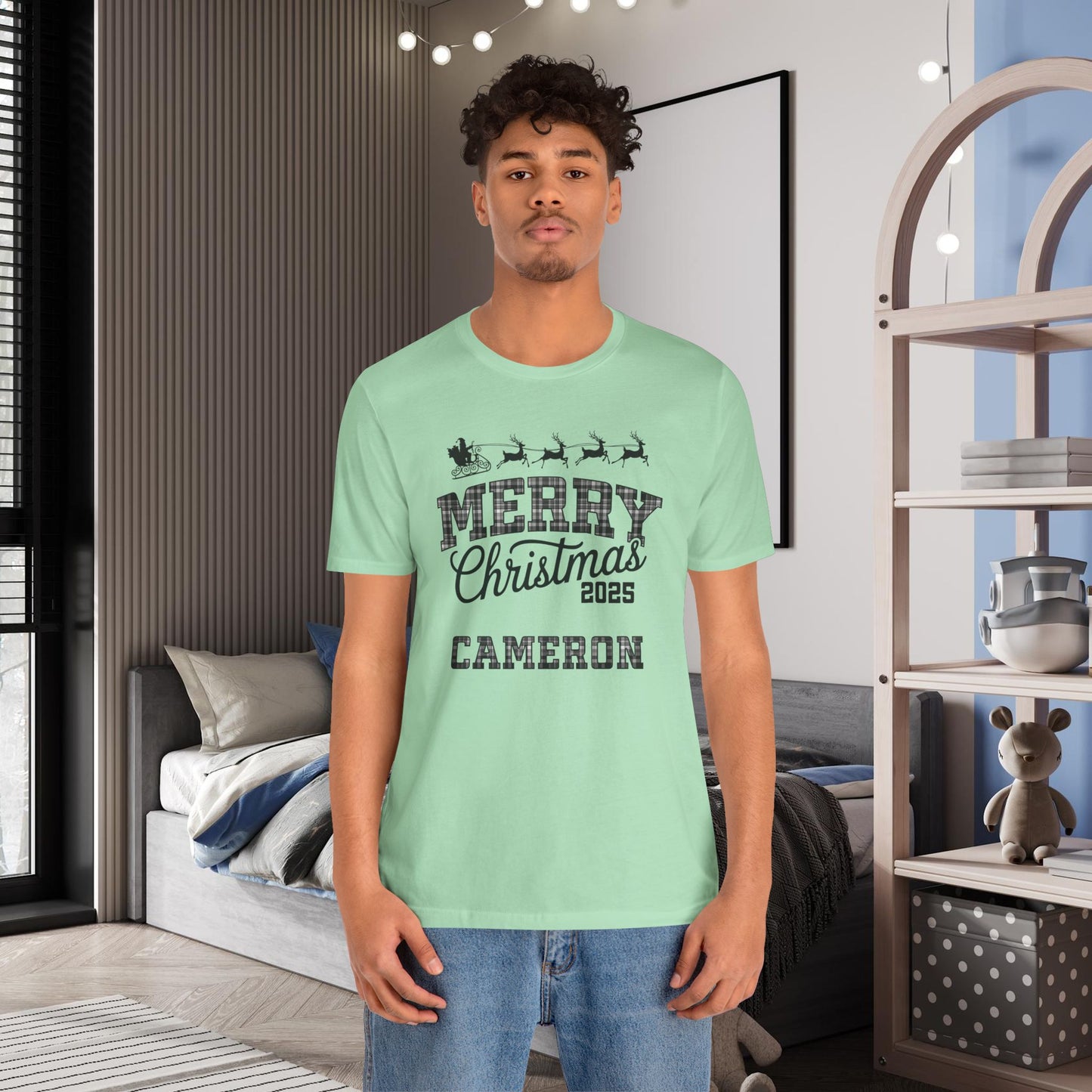 Custom Christmas Pride Plaid Pajama Tee Top