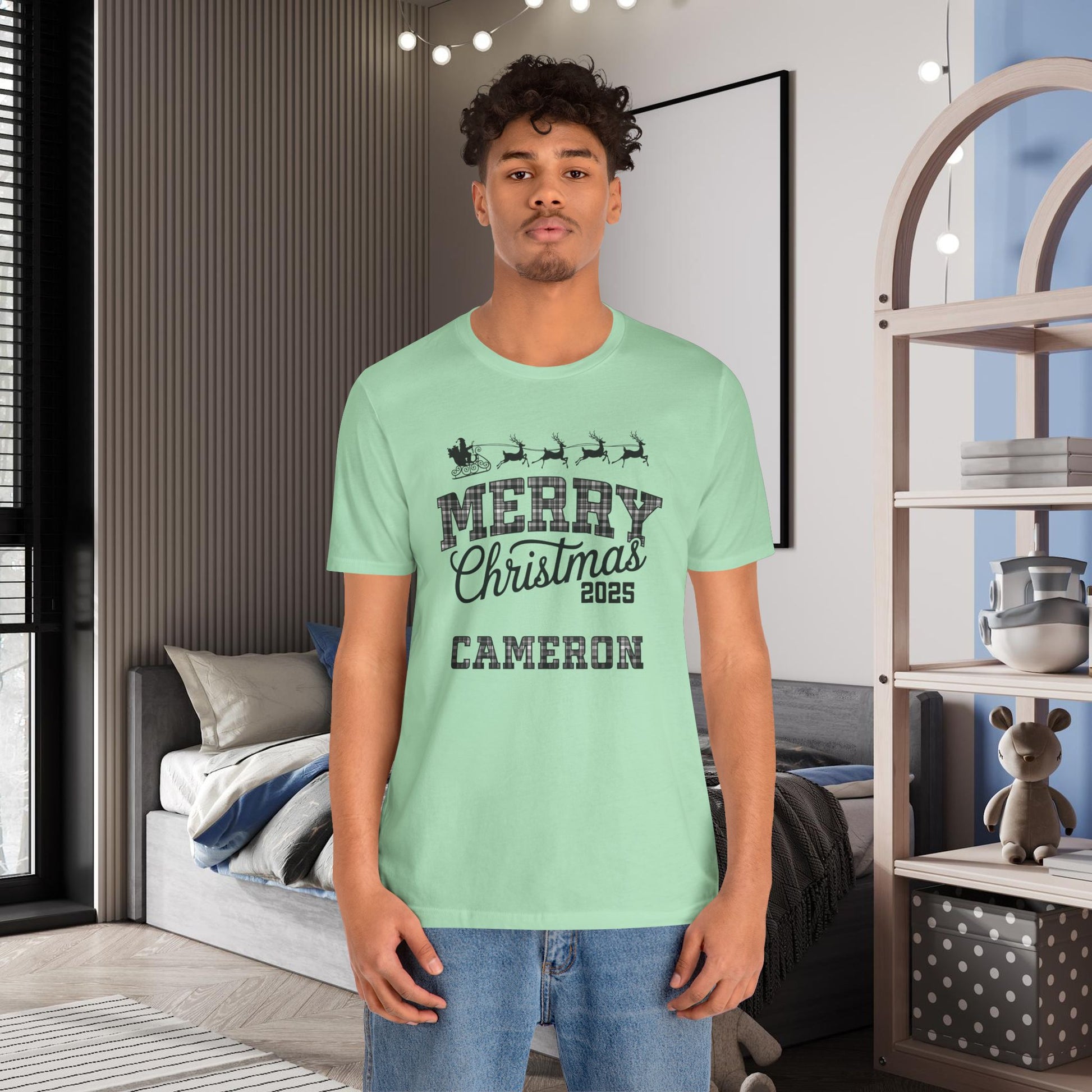 Custom Christmas Pride Plaid Pajama Tee Top