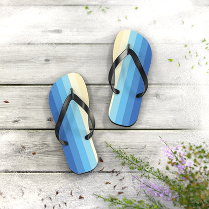 S Black sole Uranic Pride Flip Flops