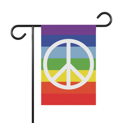 Peace Sign Pride Garden Flag Banner