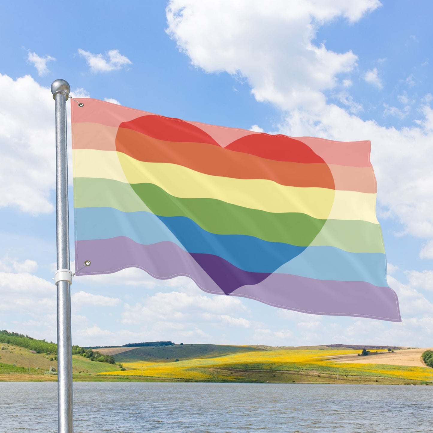 Homoromantic Pride Flag with Grommets