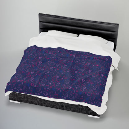 Bisexual Pride Halloween Velveteen Plush Blanket