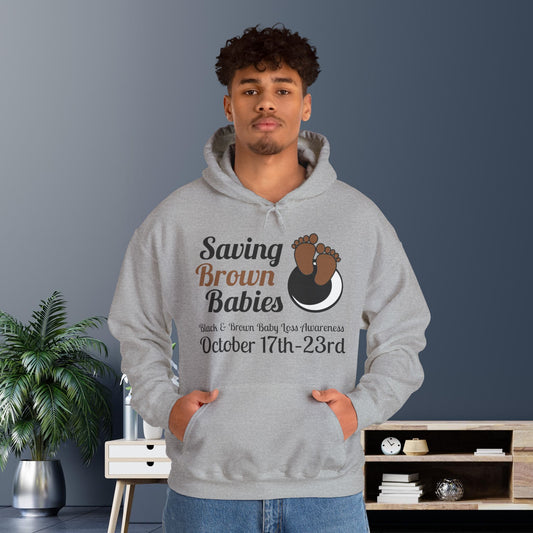 Quietly United in Loss Together Non-Profit, Saving Brown Babies Charity Hoodie, Pregnancy & Infant Loss Awareness