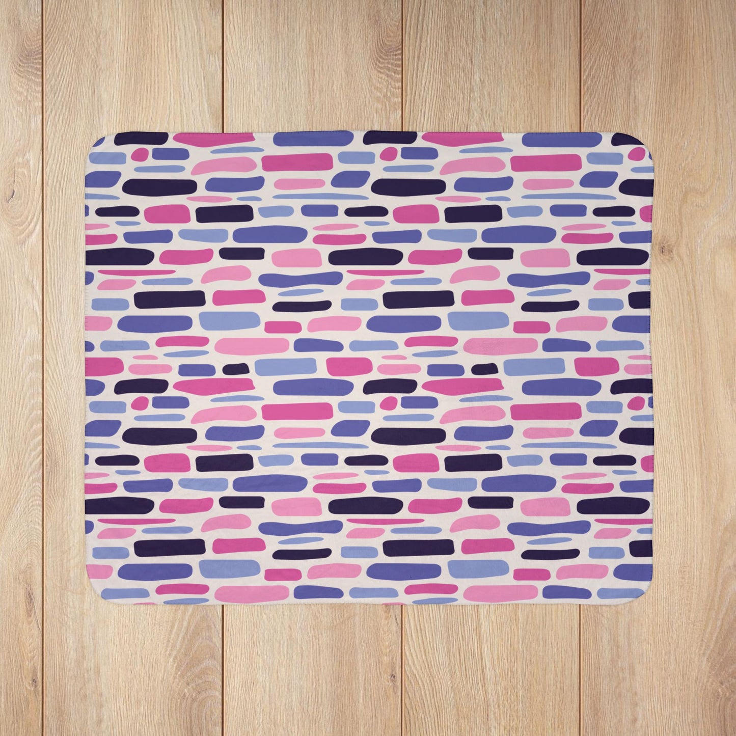 Omnisexual Pride Staggered Mosaic Fleece Sherpa Blanket