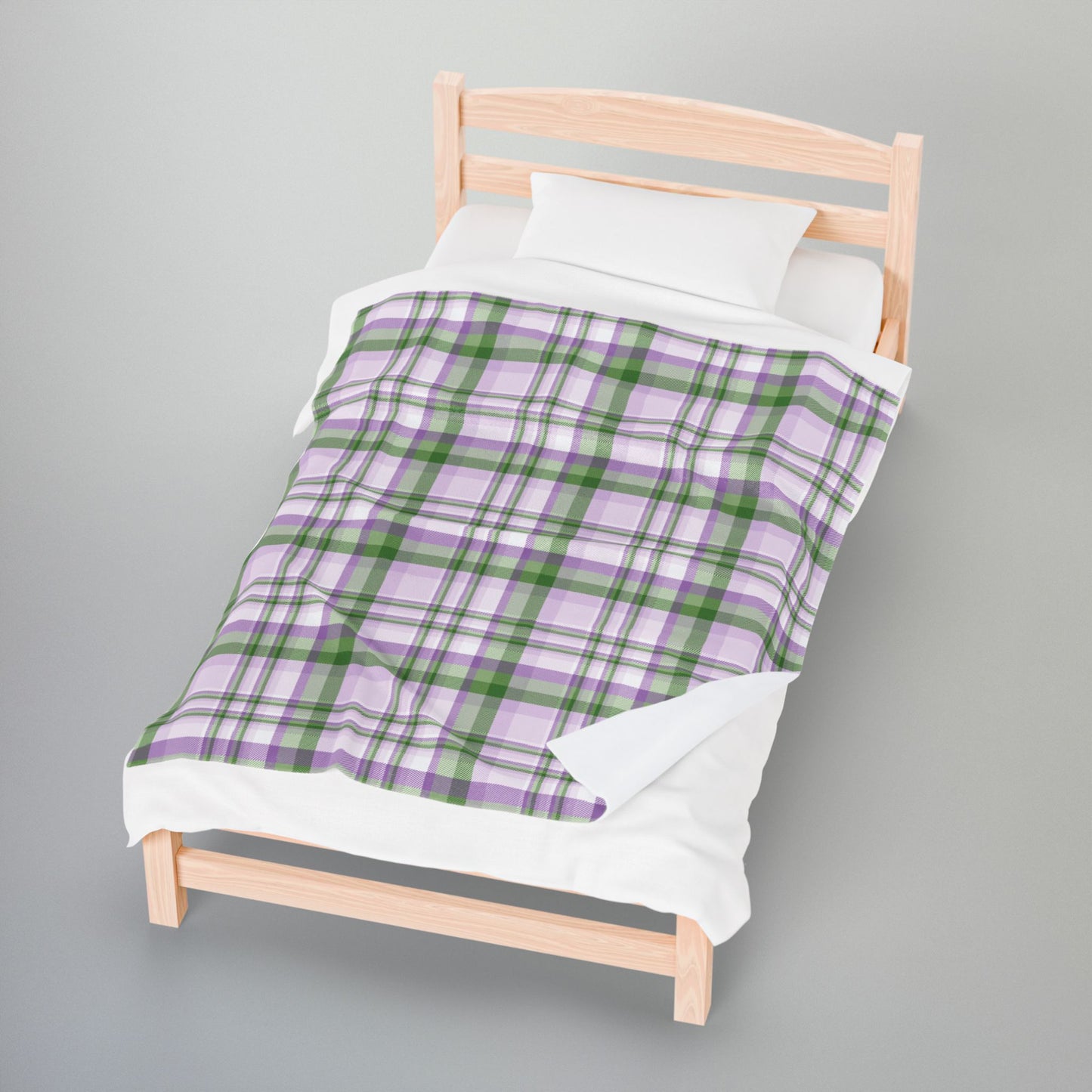 Genderqueer Pride Plaid Velveteen Plush Blanket