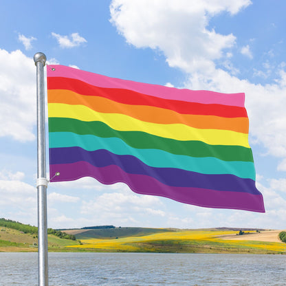 Gilbert Baker Rainbow Pride Flag with Grommets
