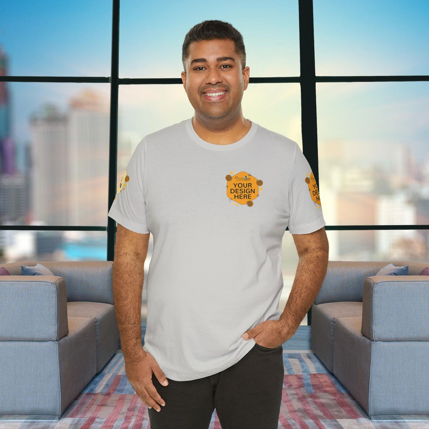 Silver Custom White, Black & Grey Tees for BELLA+CANVAS® 3001