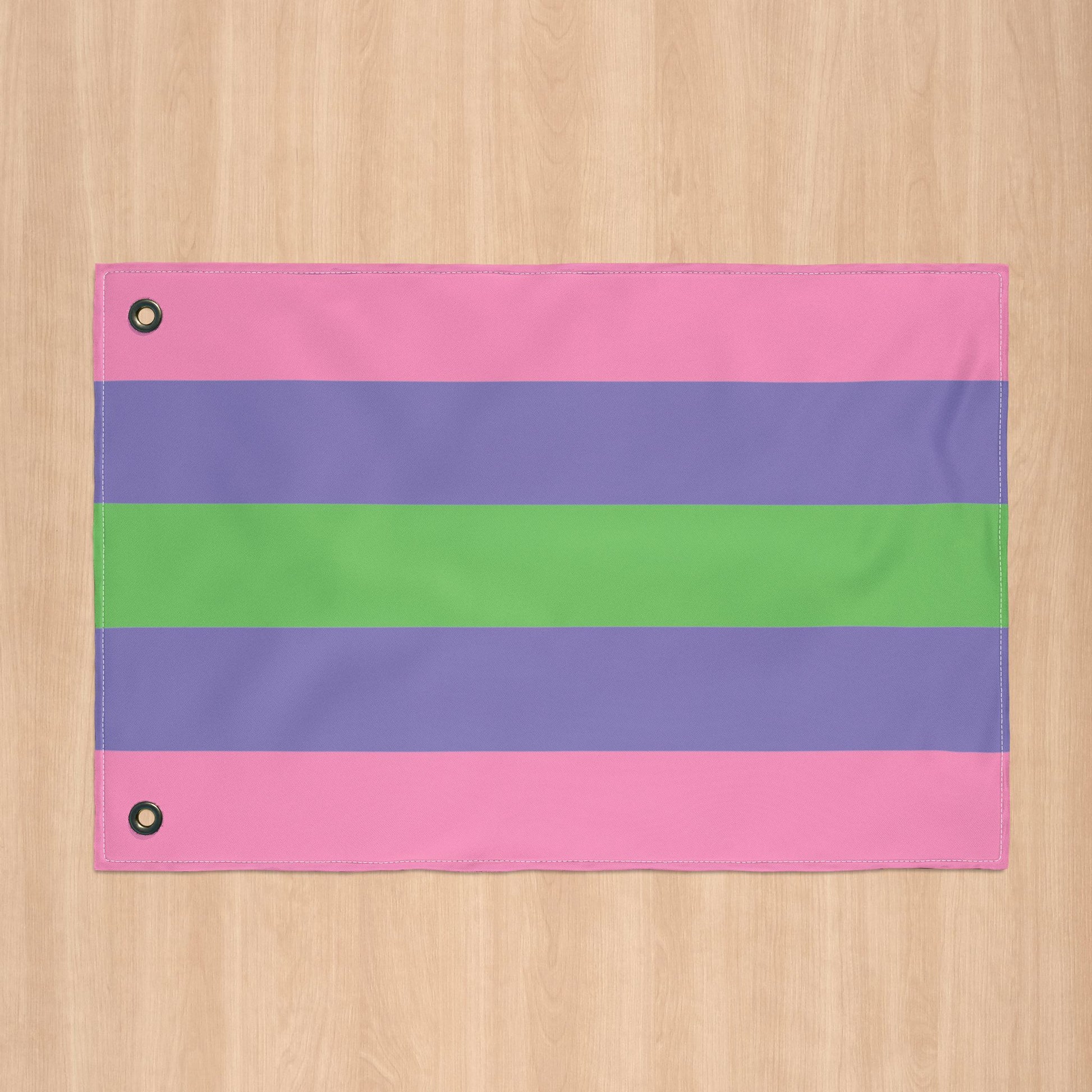 Trigender Double-Sided Pride Flag with Grommets