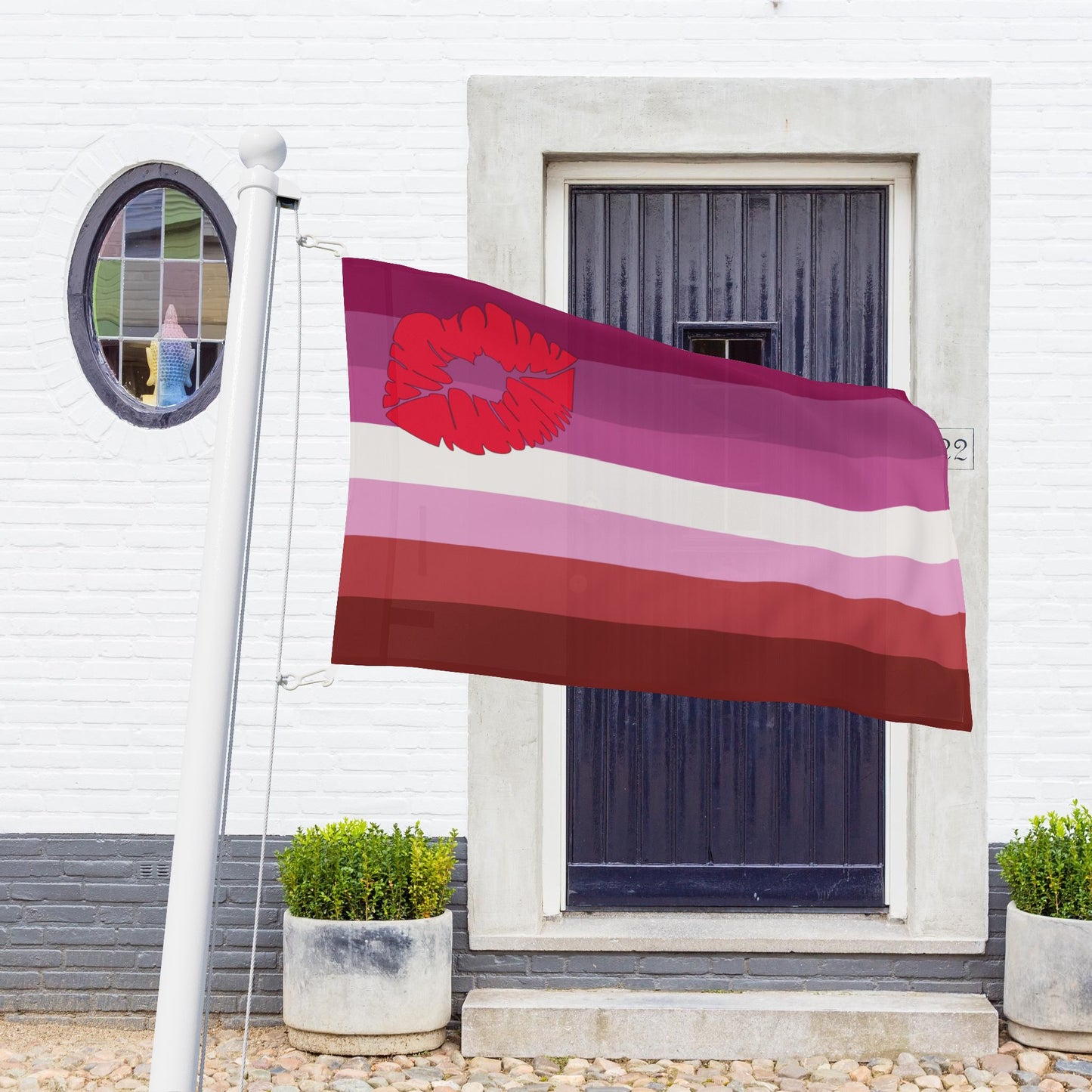 Lipstick Lesbian Pride Flag (Single Sided Print), LGBTQIA+ Lesbian Pride Flags, LGBTQ+ Women Flag