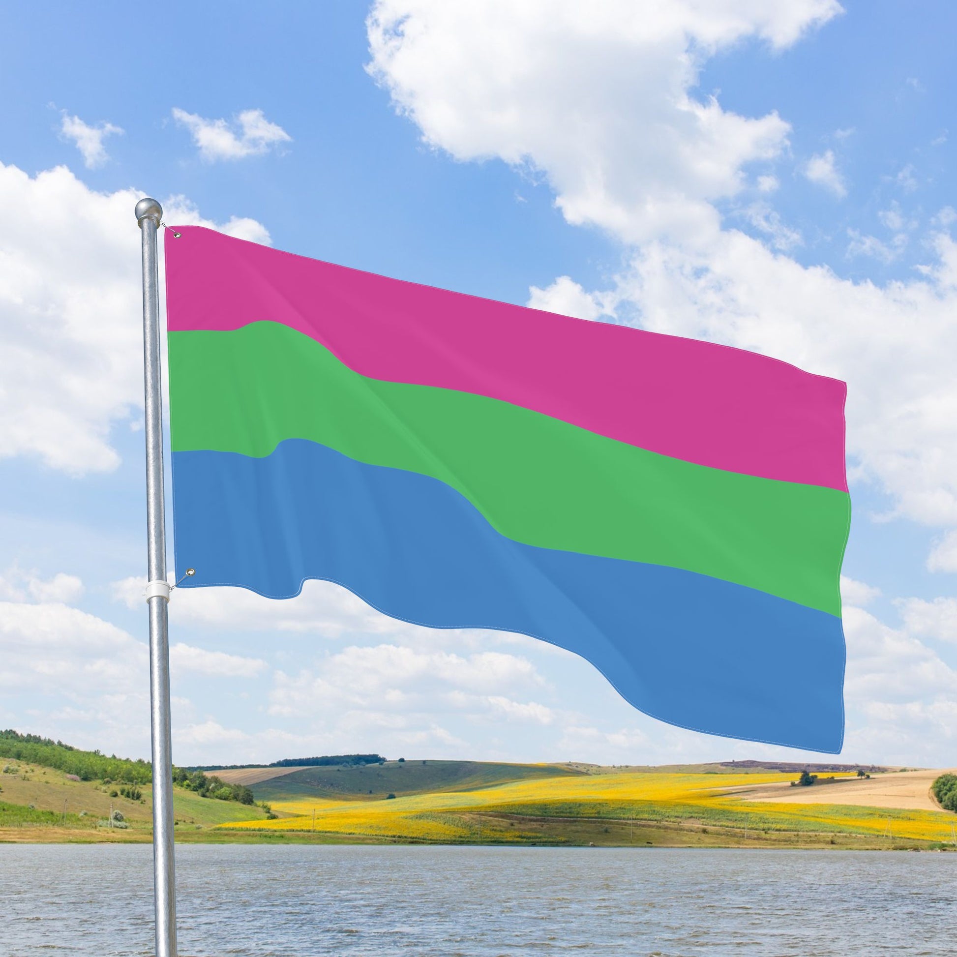 Polysexual Pride Flag with Grommets