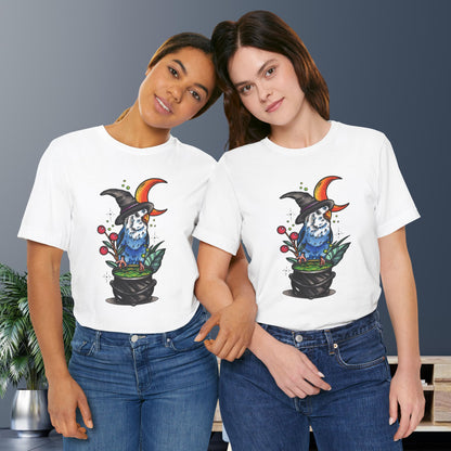 Lovebird Witch, Hand-Drawn & Hand-Colored Tee