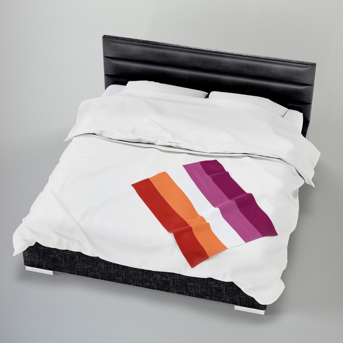 Lesbian Sunset Pride Flag Velveteen Plush Blanket