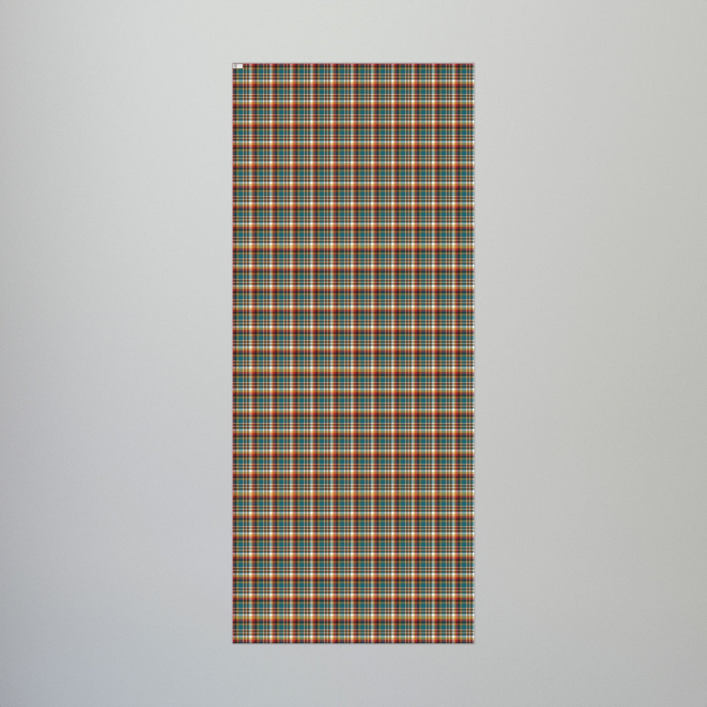 Christmas Teal & Black Jacksonville FL Plaid Gift Wrapping Paper Roll