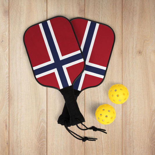 Norway Flag Pickleball Kit