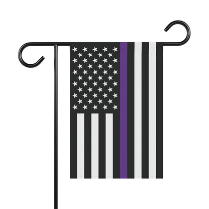 USA Thin Purple Line American Flag Garden Flag Banner
