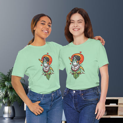 Bride of Frankenstein Lovebird, Hand-Drawn & Hand-Colored Tee