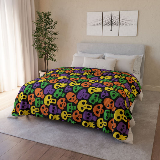 Halloween Skulls Fleece Sherpa Blanket