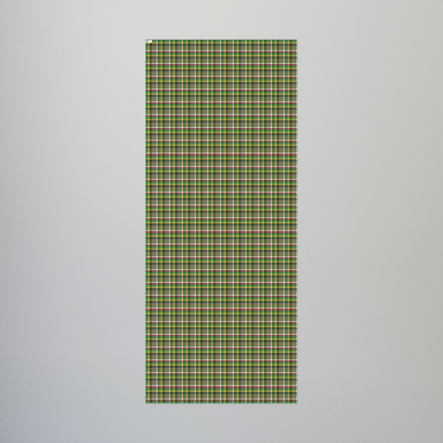 Christmas Green and Gold Green Bay WI Plaid Gift Wrapping Paper Roll
