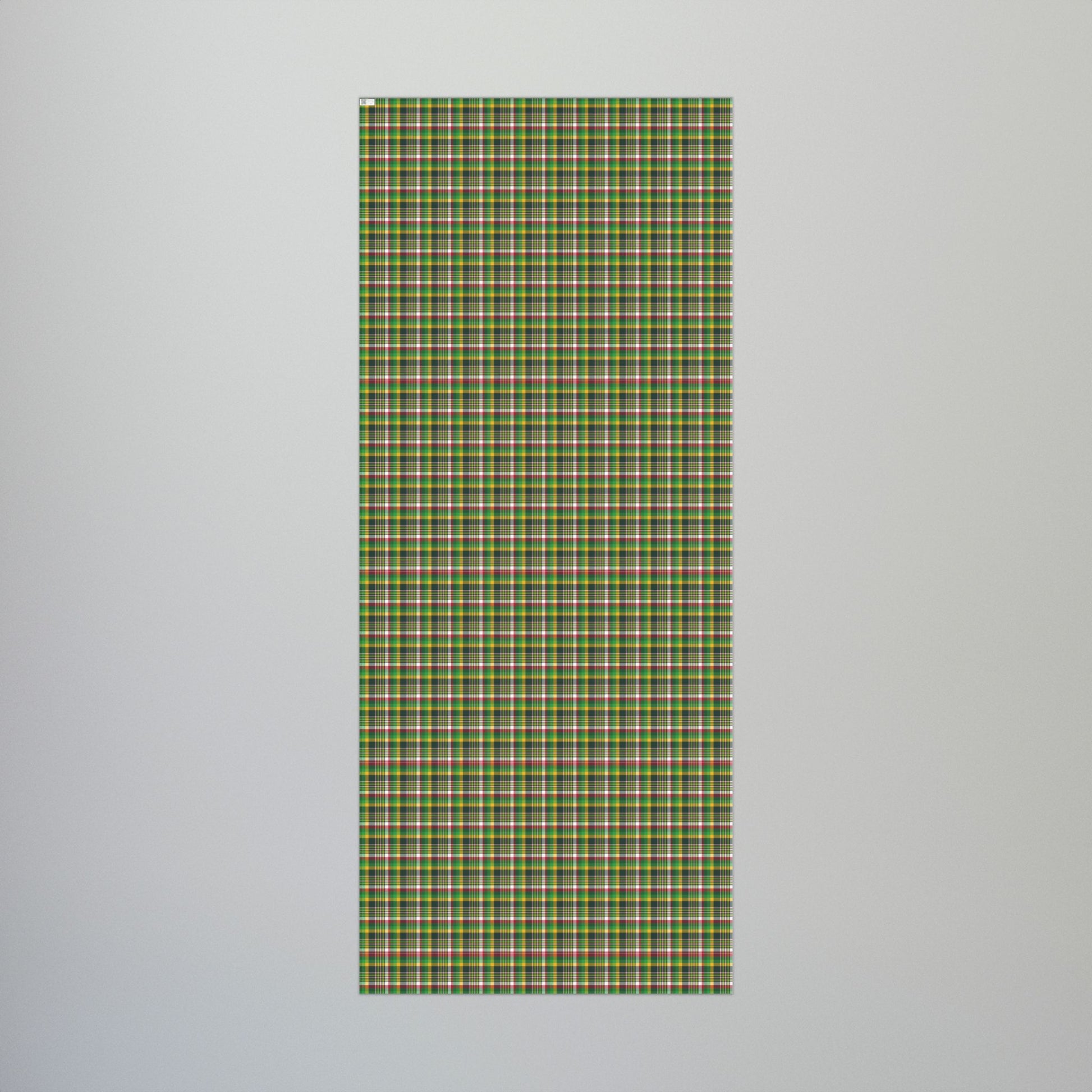 Christmas Green and Gold Green Bay WI Plaid Gift Wrapping Paper Roll