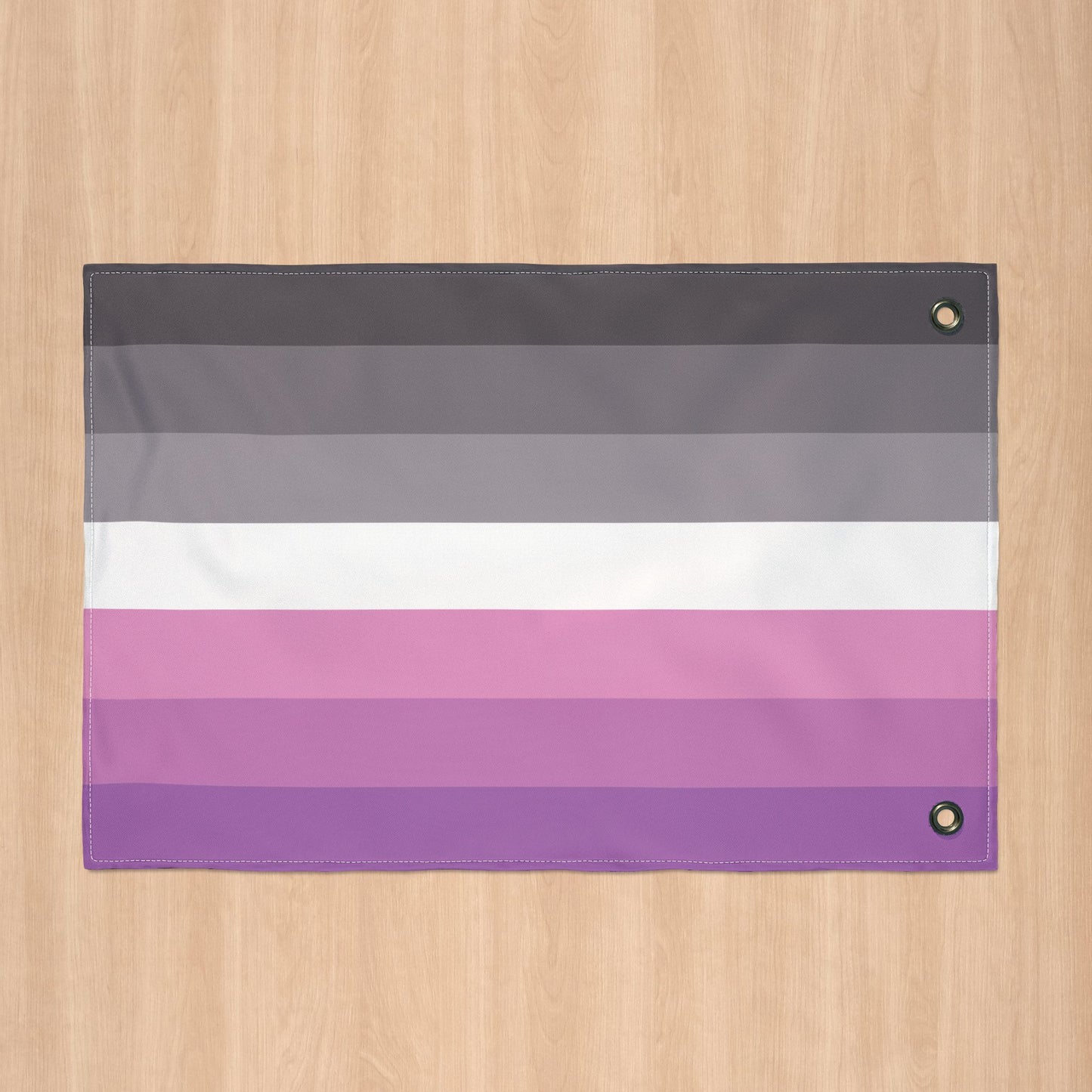 Petalsexual Grey Double-Sided Pride Flag with Grommets
