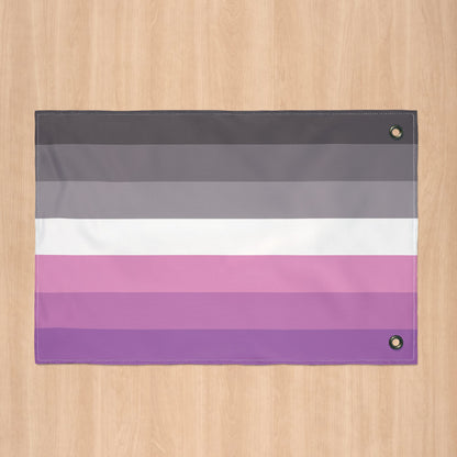 Petalsexual Grey Double-Sided Pride Flag with Grommets
