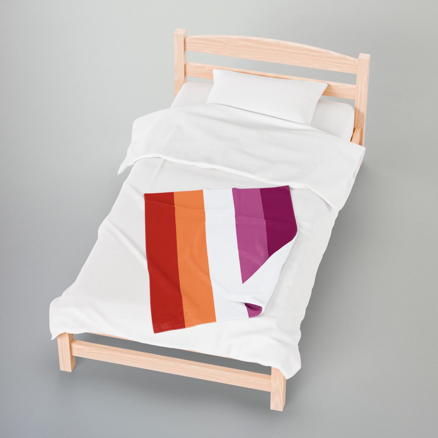 Lesbian Sunset Pride Flag Velveteen Plush Blanket