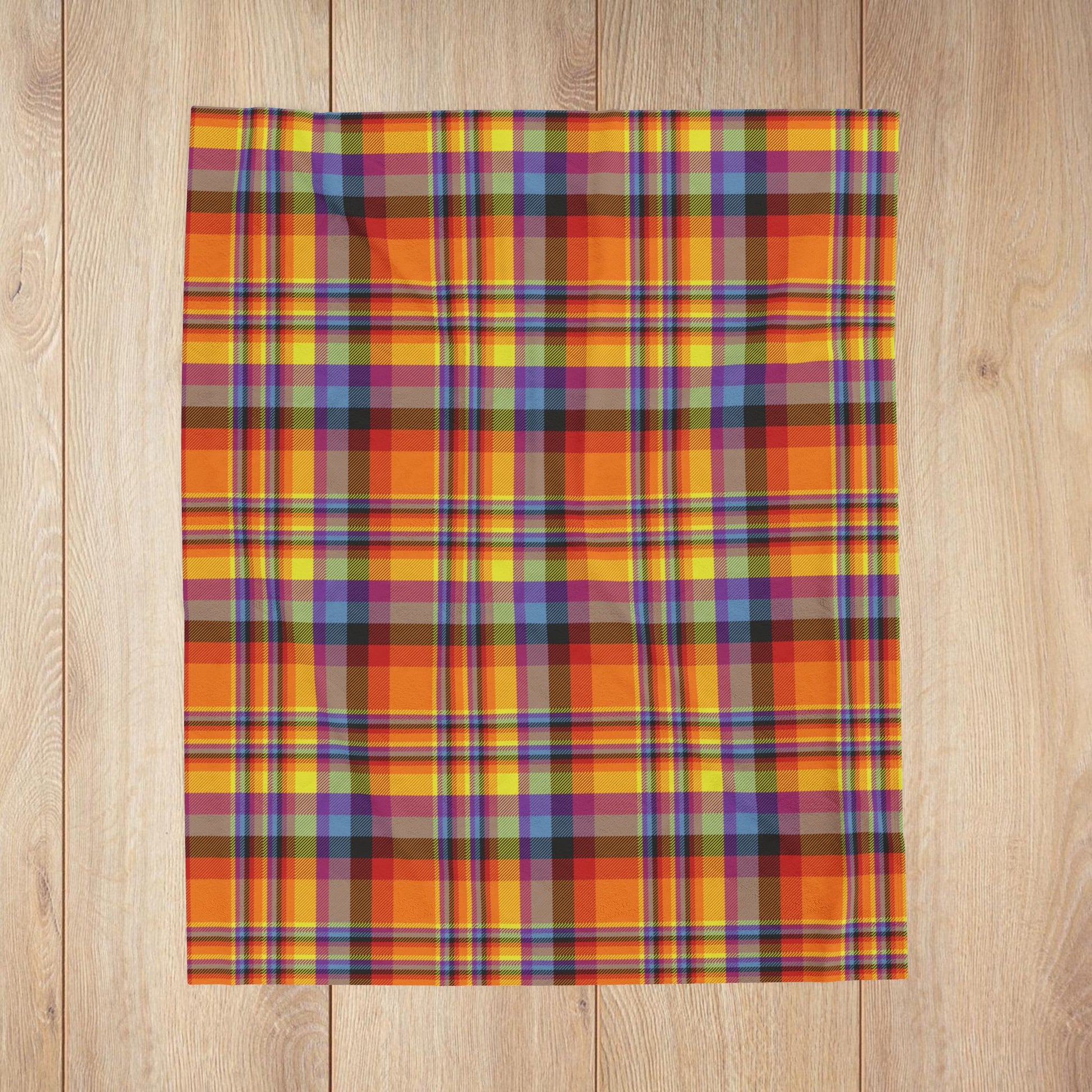 Halloween Plaid Velveteen Plush Blanket