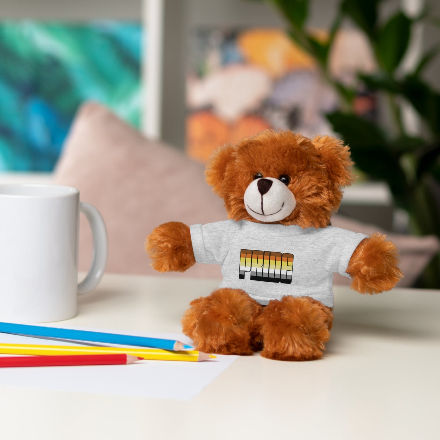 Ash Bear 8" Bear Pride Stuffed Animal with Shirt