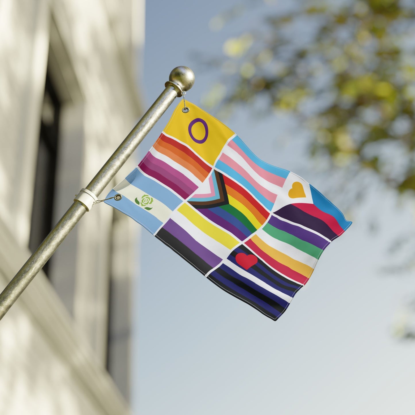 12'' × 18'' 9 Pride Flag Collage with Grommets
