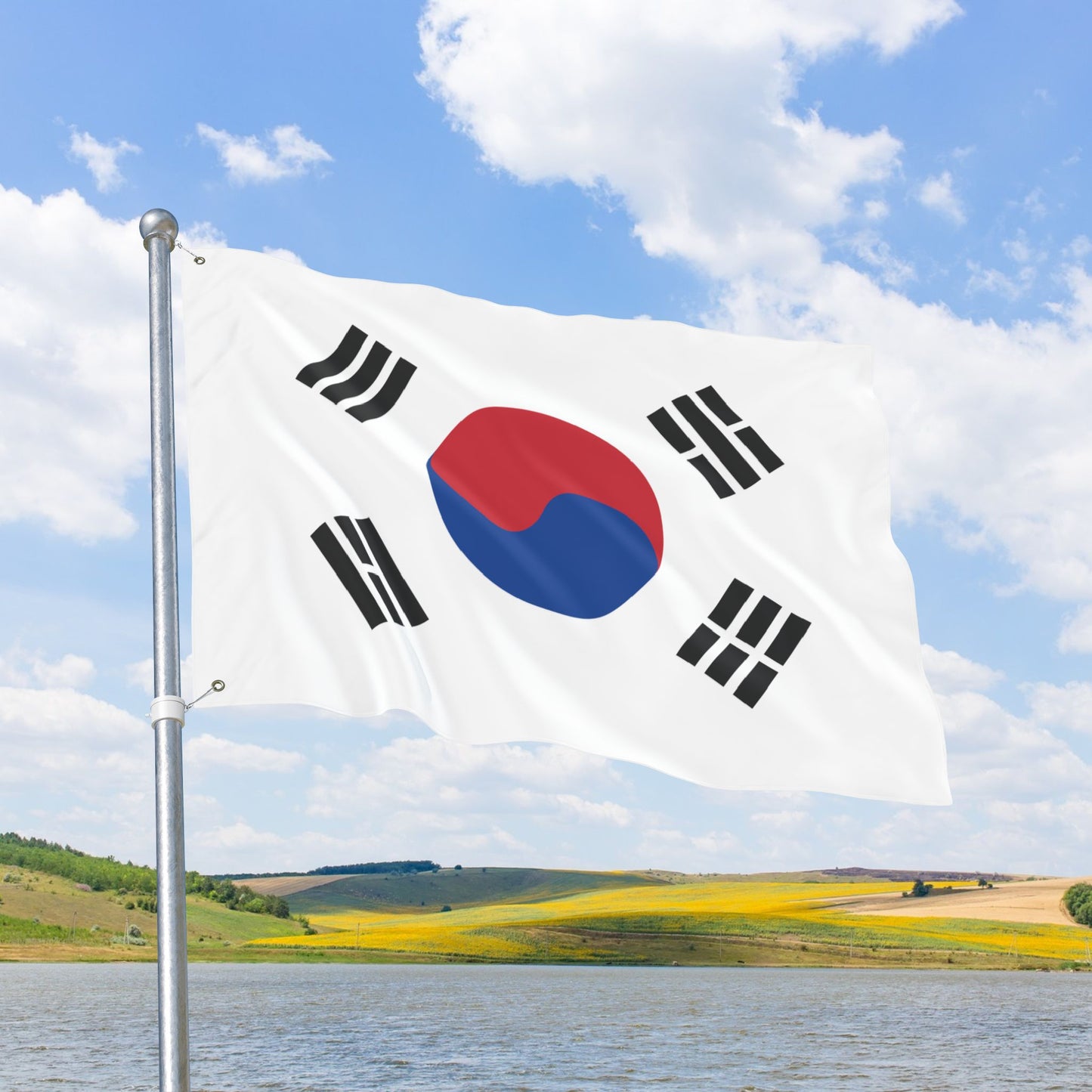South Korea Flag with Grommets