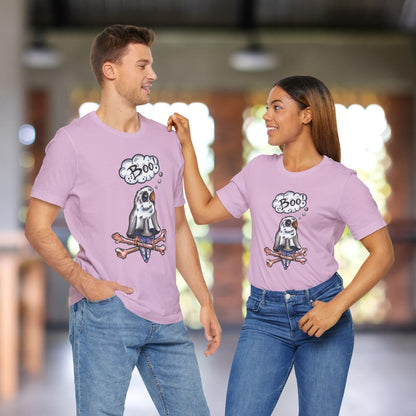 Ghost Lovebird Boo! Hand-Drawn & Hand-Colored Tee