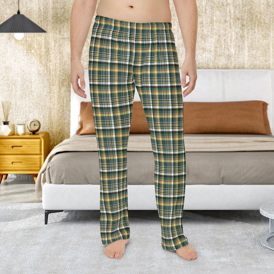 Men’s Green, White & Yellow Gurnee IL Pajama Pants