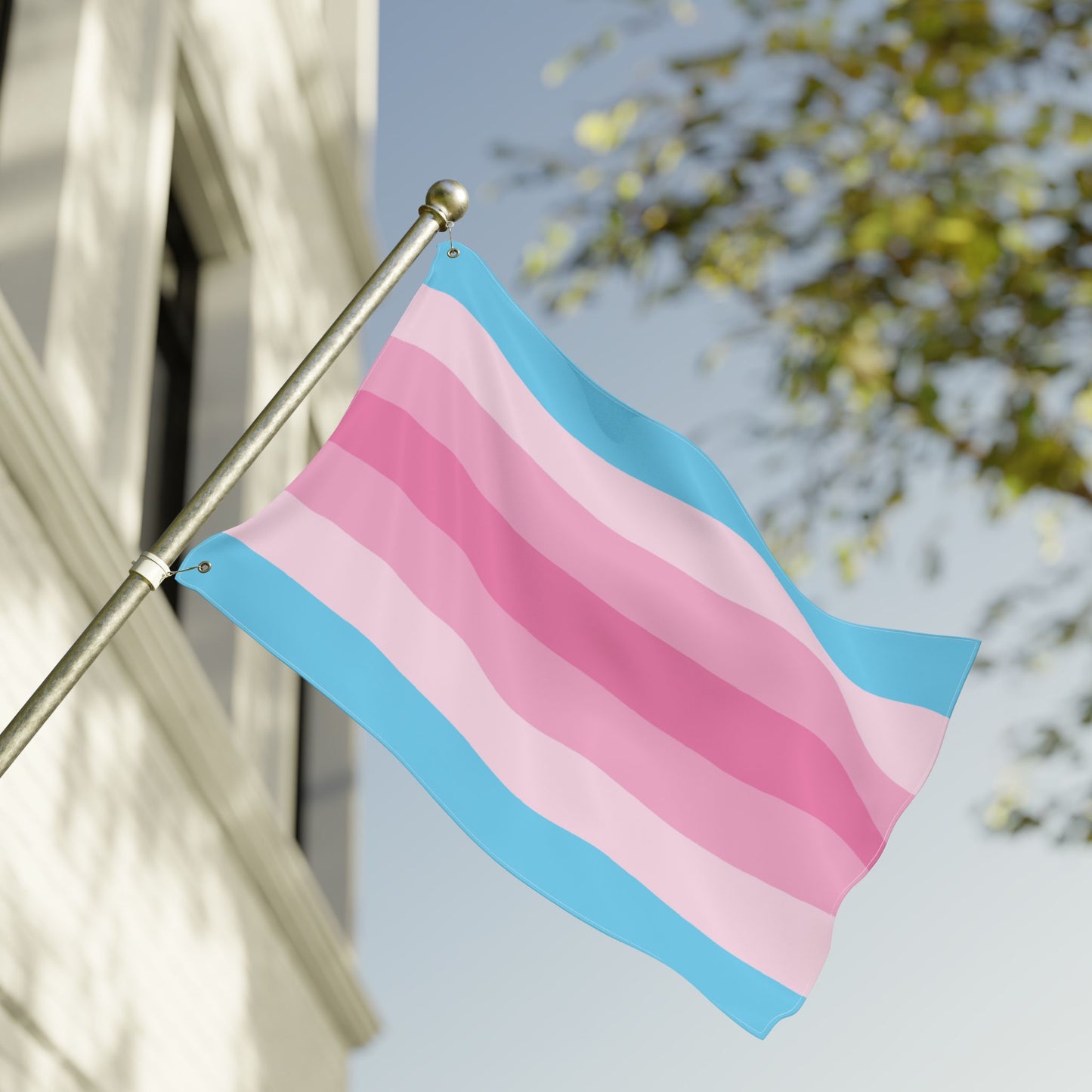 24'' × 36'' Transfeminine Pride Flag with Grommets