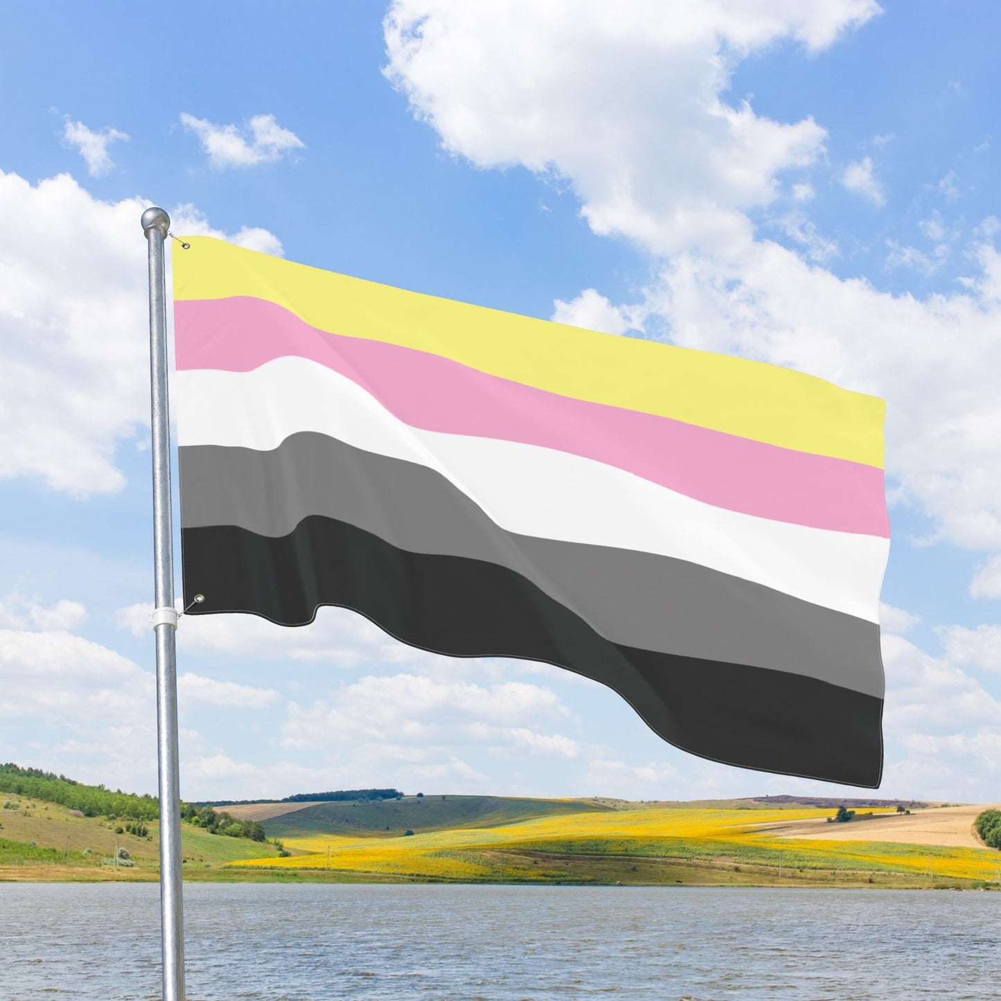 Queerplatonic Double-Sided Pride Flag with Grommets