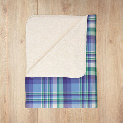 Gay Men Pride Plaid Fleece Sherpa Blanket
