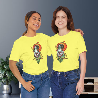 Bride of Frankenstein Lovebird, Hand-Drawn & Hand-Colored Tee