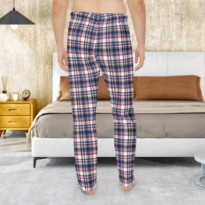 Men’s White, Grey, Red & Blue Gurnee IL Pajama Pants