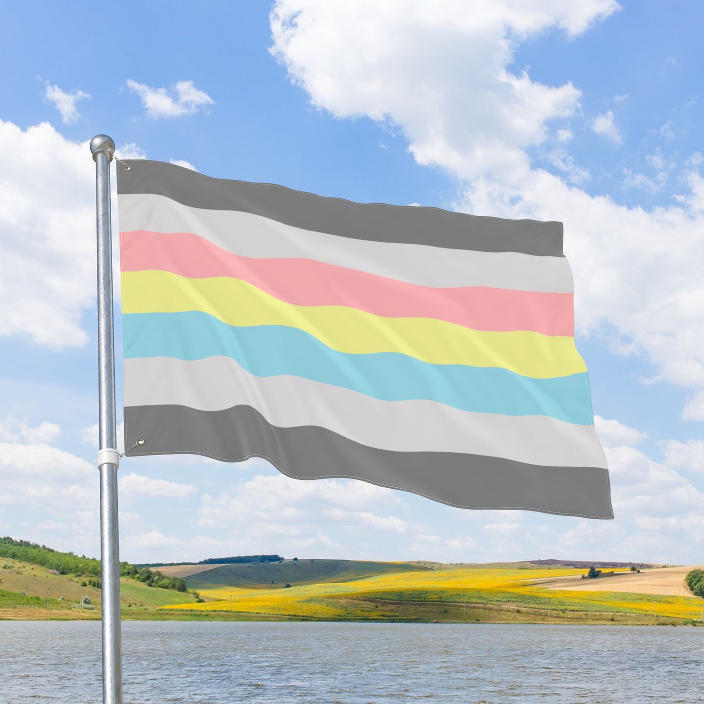 Demiflux Double-Sided Pride Flag with Grommets