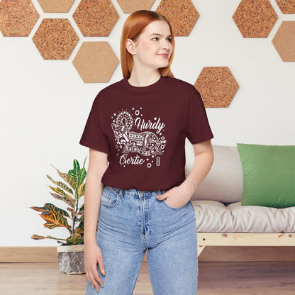 Hurdy Gertie Tee, Frenchton Dog Line Art Shirt
