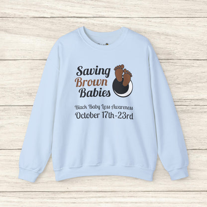 Quietly United in Loss Together Sin fines de lucro / Saving Brown Babies Charity Crew Neck Sudadera, Embarazo y Concientización sobre la pérdida infantil