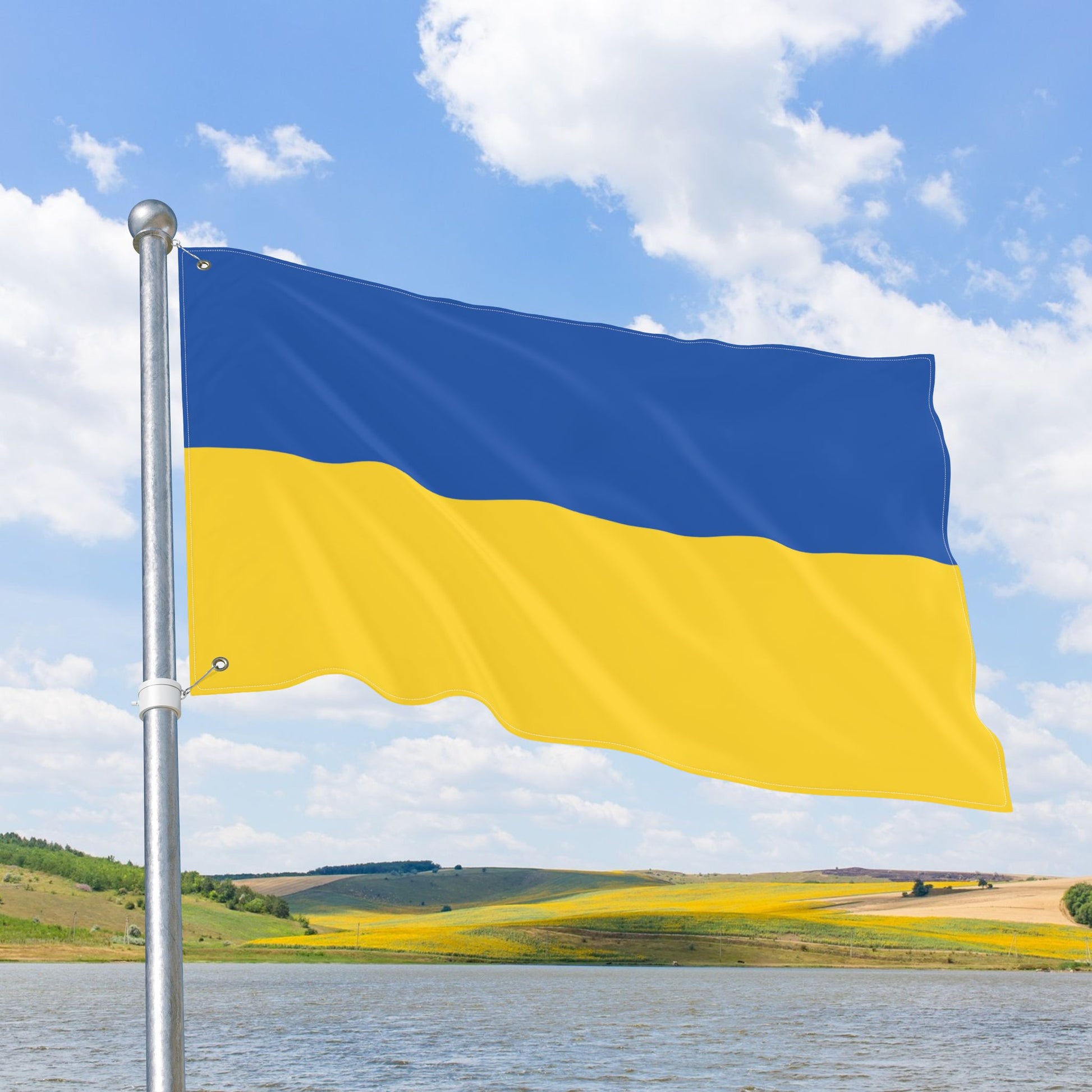 Ukraine Flag with Grommets