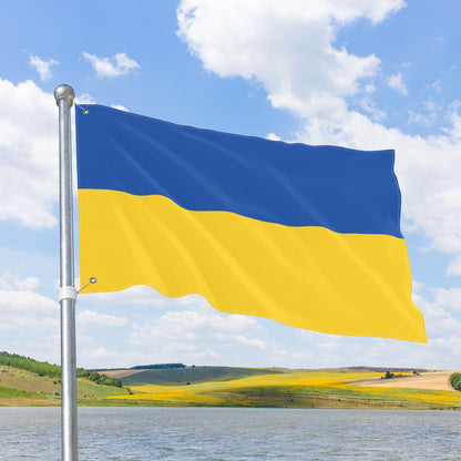 Ukraine Flag with Grommets