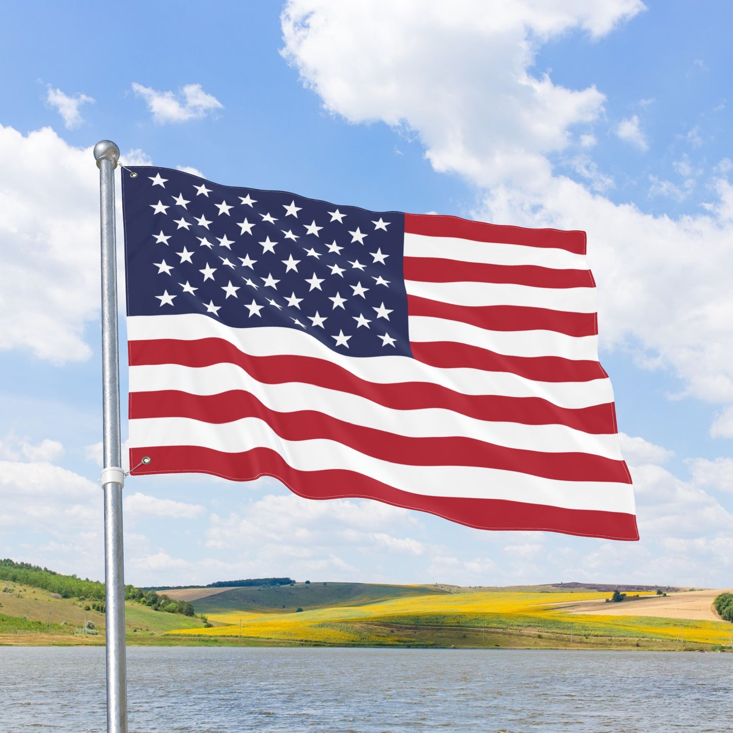 USA American Flag with Grommets