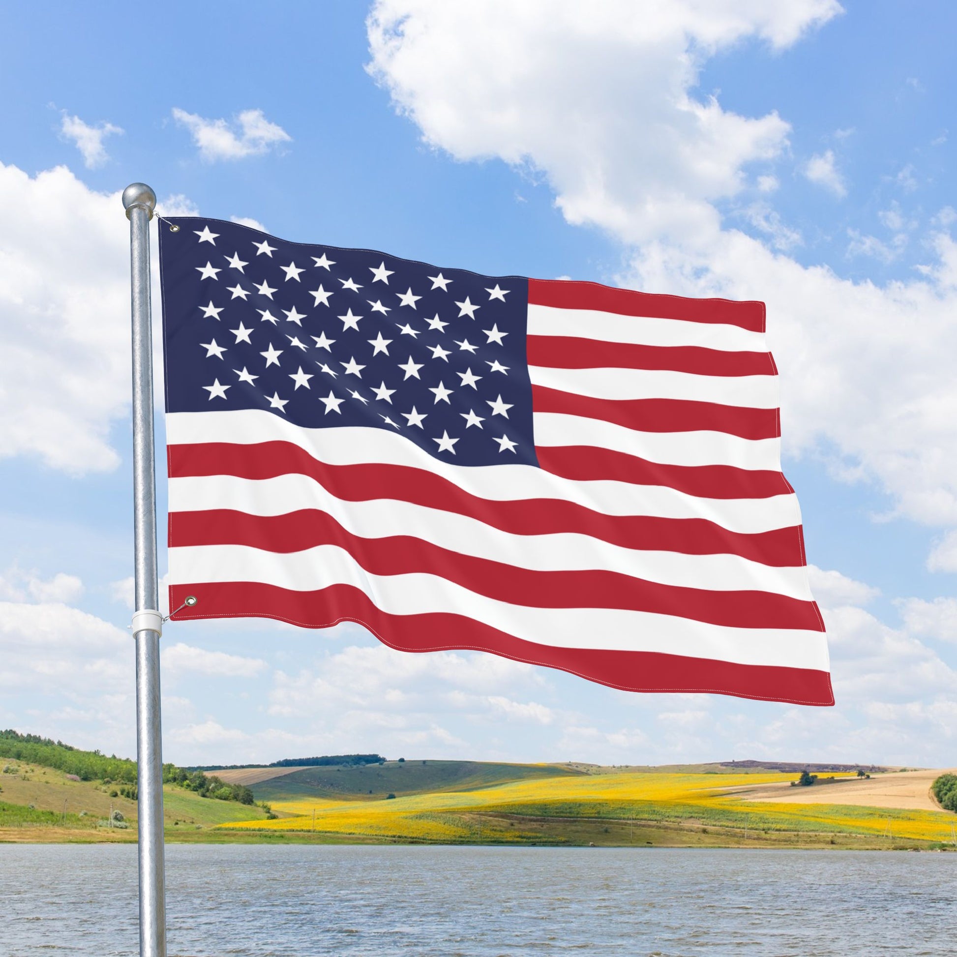 USA American Flag with Grommets