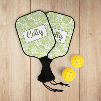 Frilly Green Pickleball Paddles