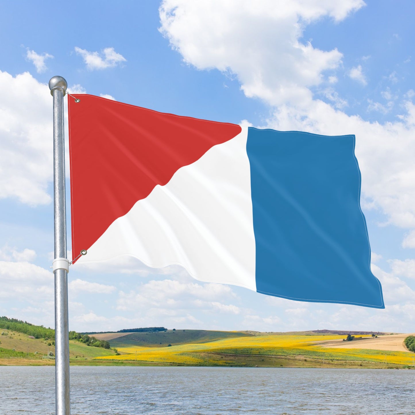 AMC American Motors Logo Double-Sided Flag, with Left or Right Side Grommets