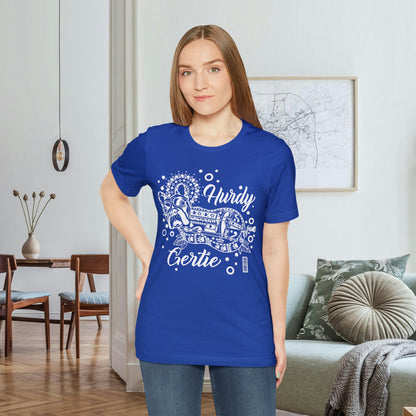 Hurdy Gertie Tee, Chemise Frenchton Dog Line Art