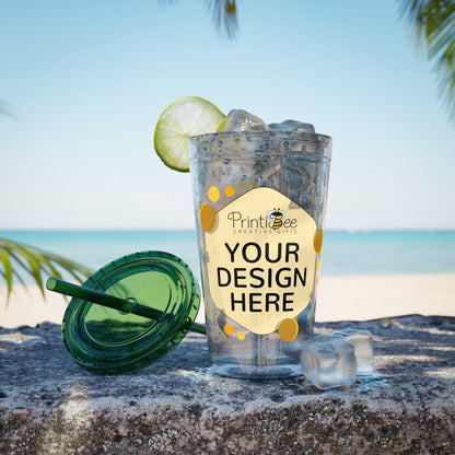 Custom 16oz Tumbler with Straw