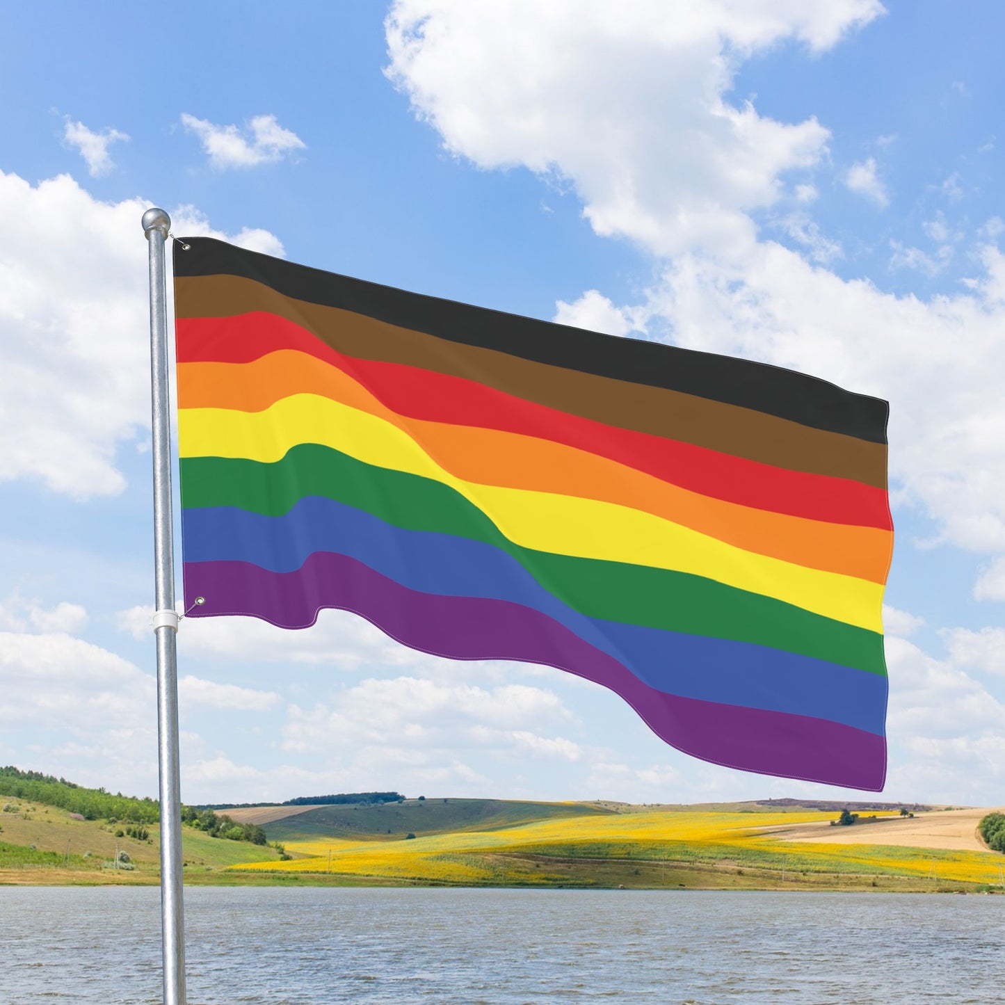 PoC Rainbow Pride Flag with Grommets