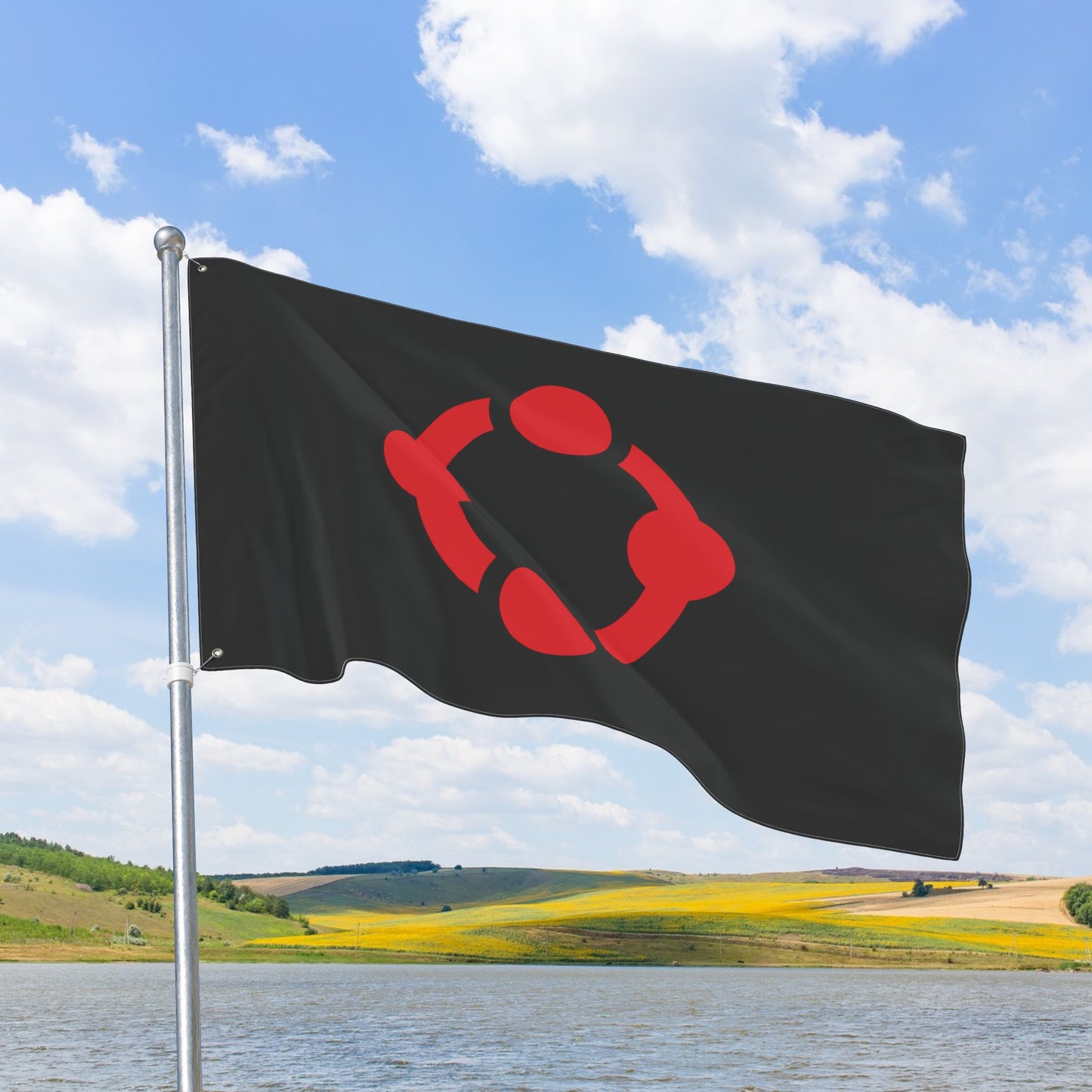 Fetish Black Pride Flag with Grommets